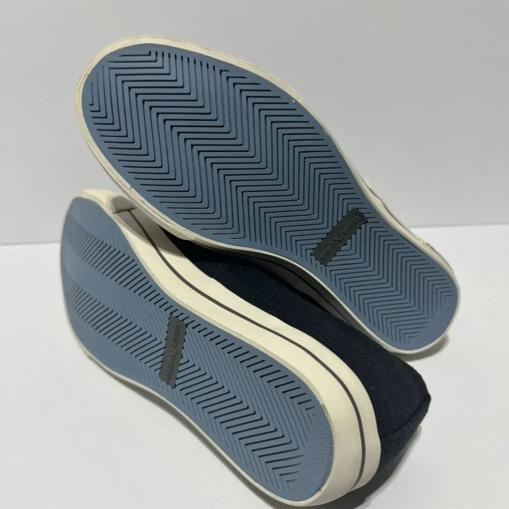 Seavees Mens Hermosa Plimsoli Sneakers Navy Size 7 M